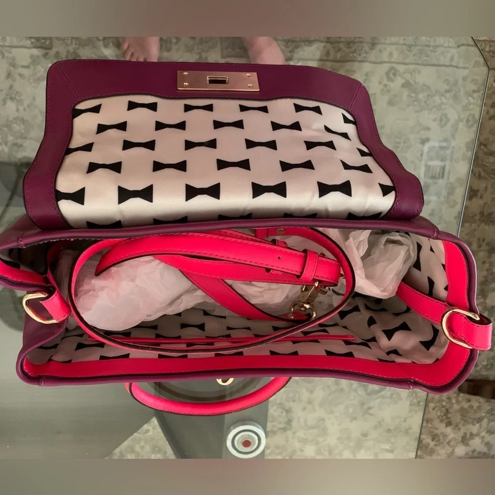 NWOT Kate Spade New York Moody Catherine Street Joanie Plum/Barbie Pink Satchel